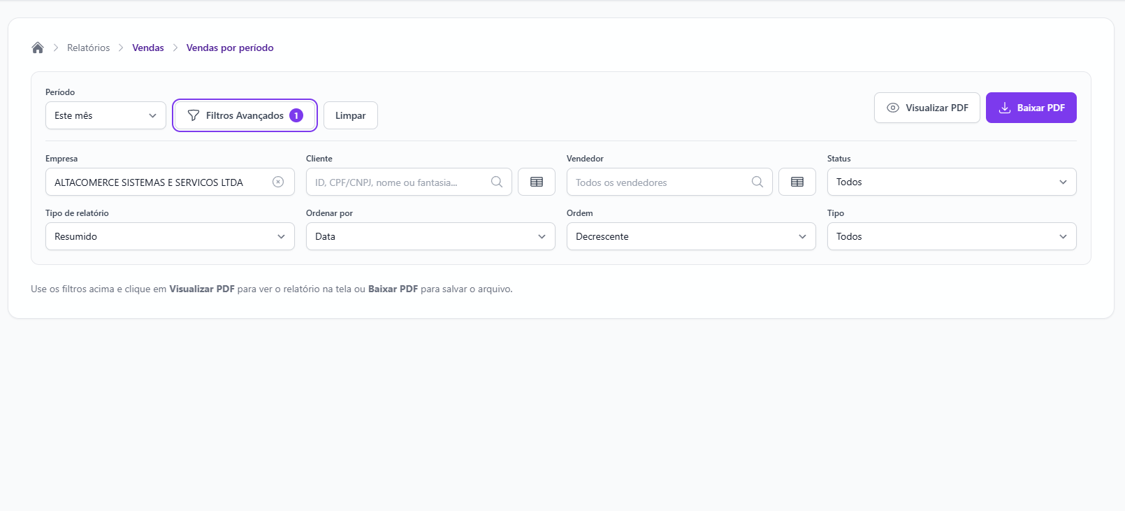 Interface Web