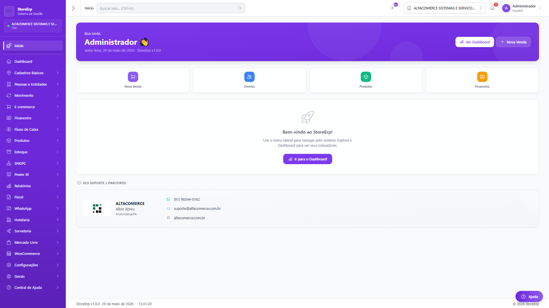 StoreErp Web SaaS